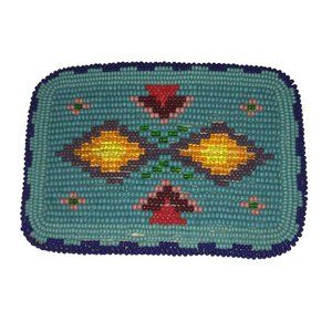 Three Signed Native American Beaded Belt Buckles